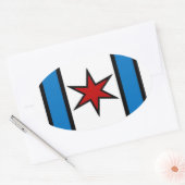 Autocollant ovale de bouclier moderne (Enveloppe)