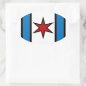 Autocollant ovale de bouclier moderne (Sac)