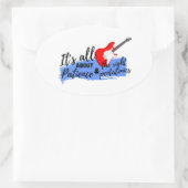 Autocollant ovale de guitare électrique (Sac)