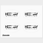 autocollant ovale de la station HEDWAY (Feuille)