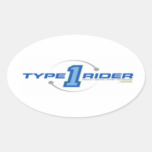 Autocollant ovale de logo de Type1Rider