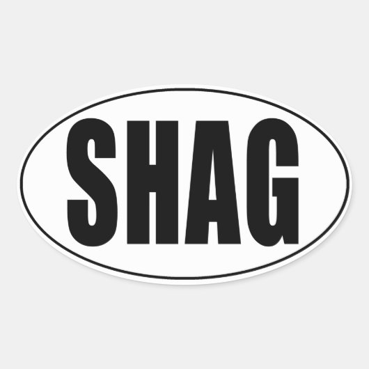Autocollant ovale de pays Euro Shag (Devant)