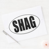 Autocollant ovale de pays Euro Shag (Enveloppe)