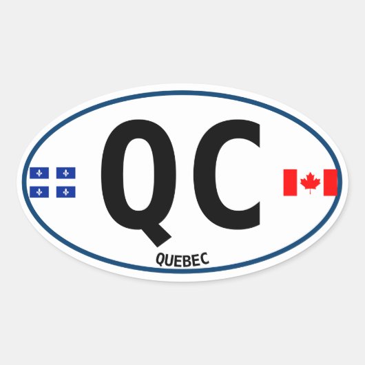 Autocollant ovale de style euro-québécois (Devant)