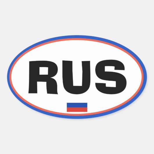 Autocollant ovale de style euro-russe (Devant)
