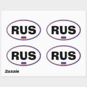 Autocollant ovale de style euro-russe (Feuille)