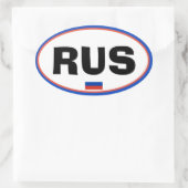 Autocollant ovale de style euro-russe (Sac)