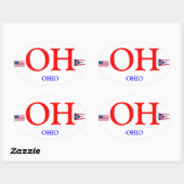 Autocollant ovale de style Ohio* (Feuille)