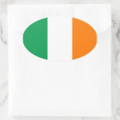 Autocollant ovale drapeau d'Irlande (Sac)