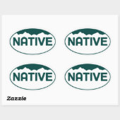Autocollant ovale du Colorado (Feuille)
