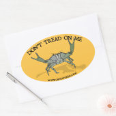 Autocollant ovale du crabe de Gadsden (Enveloppe)