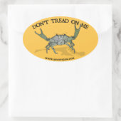 Autocollant ovale du crabe de Gadsden (Sac)