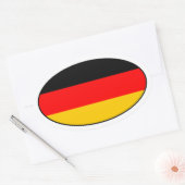Autocollant ovale du drapeau allemand (Enveloppe)