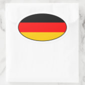 Autocollant ovale du drapeau allemand (Sac)
