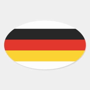 autocollant ovale du drapeau allemand   Drapeau de