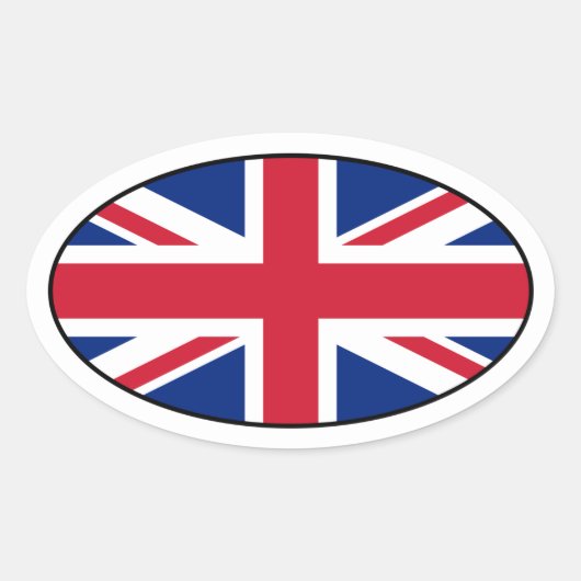 Autocollant ovale du drapeau britannique (Devant)
