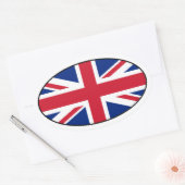 Autocollant ovale du drapeau britannique (Enveloppe)