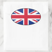 Autocollant ovale du drapeau britannique (Sac)