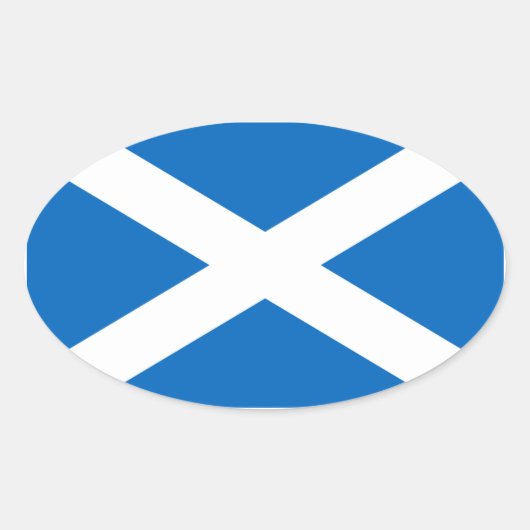 Autocollant ovale du drapeau écossais (Devant)