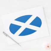 Autocollant ovale du drapeau écossais (Enveloppe)