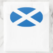 Autocollant ovale du drapeau écossais (Sac)