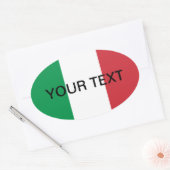 Autocollant ovale du drapeau italien | Drapeau de  (Enveloppe)
