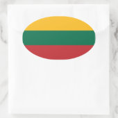 Autocollant ovale du drapeau lituanien (Sac)