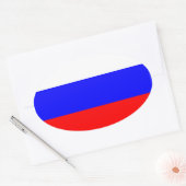 Autocollant ovale du drapeau russe (Enveloppe)