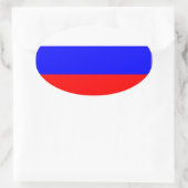 Autocollant ovale du drapeau russe (Sac)