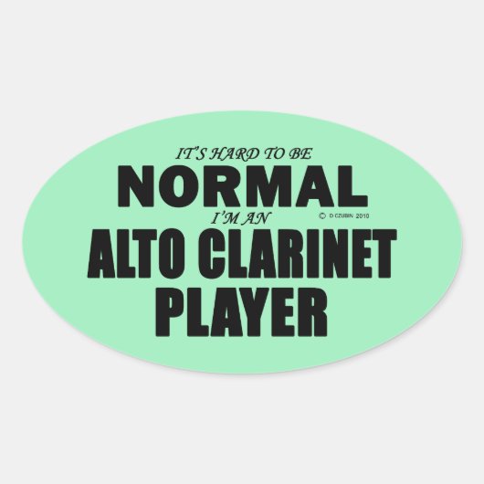Autocollant ovale du lecteur Alto Clarinet normal (Devant)