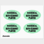 Autocollant ovale du lecteur Alto Clarinet normal (Feuille)