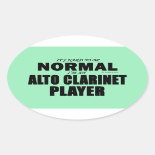 Autocollant ovale du lecteur Alto Clarinet normal