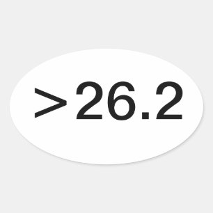 Autocollant ovale du mille >26.2