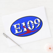 Autocollant ovale E109 Euro (Enveloppe)