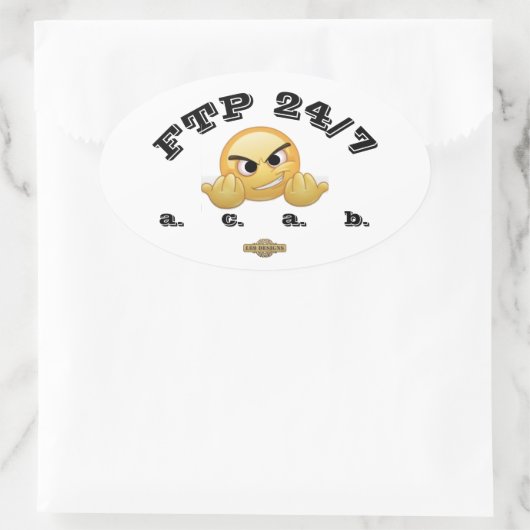 autocollant ovale "FTP 24/7" (Sac)