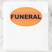 autocollant ovale funéraire (Sac)