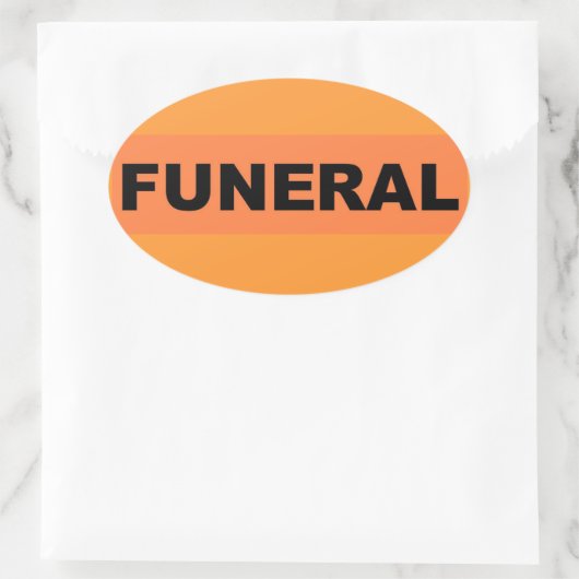 autocollant ovale funéraire (Sac)