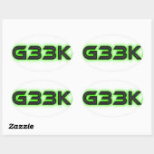 Autocollant ovale G33k (Feuille)
