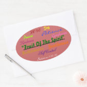 Autocollant ovale gras Fruit du verset de l'esprit (Enveloppe)