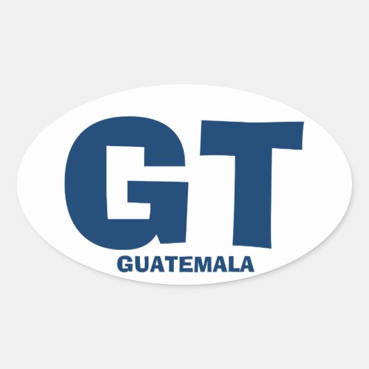 Autocollant ovale Guatemala GT (Devant)