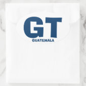 Autocollant ovale Guatemala GT (Sac)