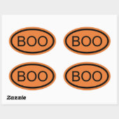 Autocollant ovale Halloween Boo (Feuille)