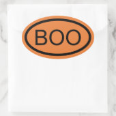 Autocollant ovale Halloween Boo (Sac)