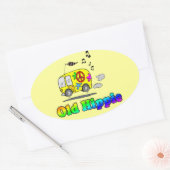 Autocollant ovale hippie (Enveloppe)