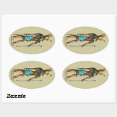 Autocollant ovale Horus (Feuille)