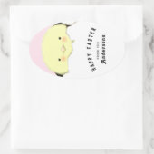 Autocollant ovale Joyeuses Pâques (Sac)
