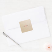 Autocollant ovale kraft blanc (Enveloppe)