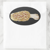 Autocollant ovale Morel jaune Morel esculenta (Sac)