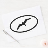 Autocollant ovale mouette (Enveloppe)