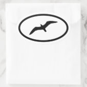 Autocollant ovale mouette (Sac)